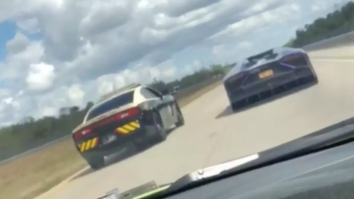 Video Captures Florida Highway Patrol Car Racing A Lamborghini Aventador