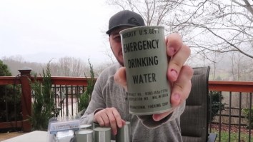 Dude Drinks 60-Year-Old Emergency Water In A Can Issued By US Military