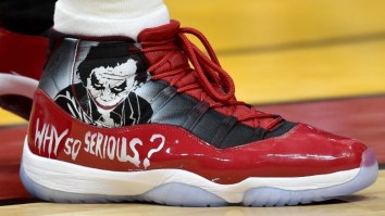 Hassan Whiteside Shows Off His Custom ‘Joker’ Themed Air Jordan 11s During Heat-Bulls Game