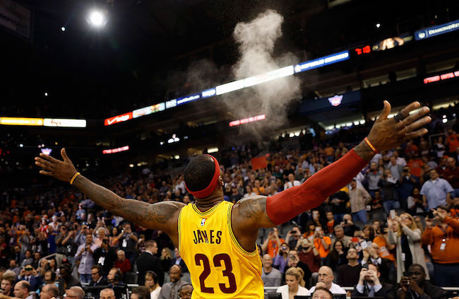 lebron james powder toss