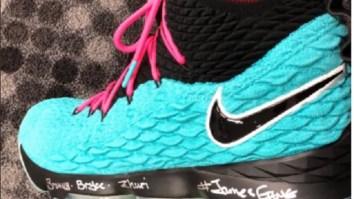 LeBron James Shows Off The Nike LeBron 15 ‘South Beach’ Sneakers Which Will Be Tonight’s #LeBronWatch Release
