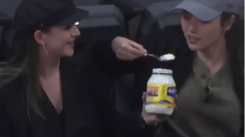 I Don’t Know If I’ll Ever Be The Same After Watching These Two Girls Eat Spoonfuls Of Mayo At The Pistons-Kings Game