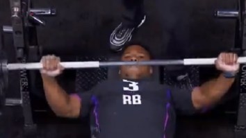 Projected Top 5 Pick Saquon Barkley Proves That He’s A Beast At The NFL Combine By Benching 225lbs 29 Times