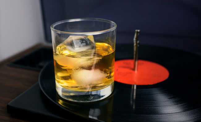 whiskey cocktail vinyl record