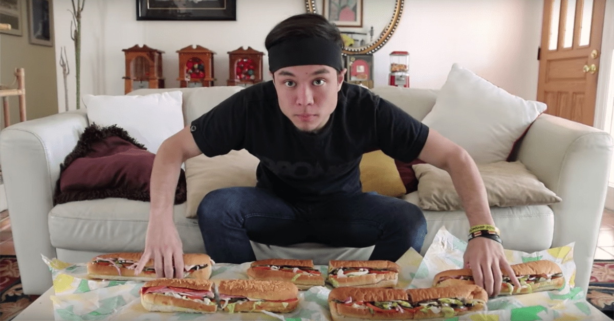 Watch This Dude Bash Five Subway Footlong Sandwiches In Under Five