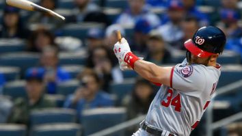 Bryce Harper Broke His Bat And Still Managed To Hit A 406-Foot Home Run