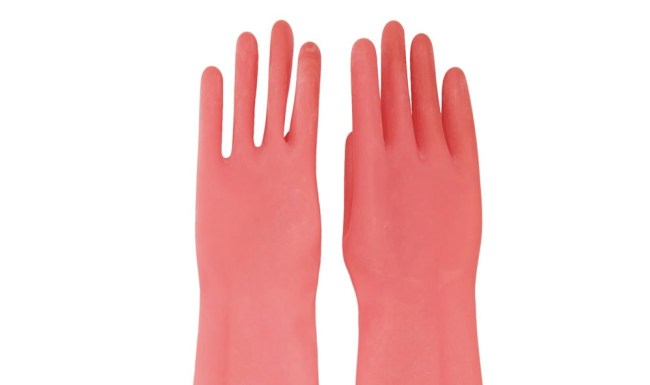 Calvin Klein Pink Rubber Gloves