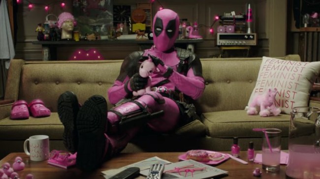 pink deadpool suit fight cancer