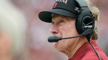 Steve Spurrier Drops A Wide Open Touchdown Pass In South Carolina’s Spring Game