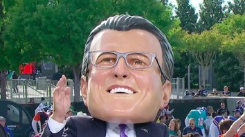 Lee Corso’s Mel Kiper Jr. Mascot Head Is The Stuff Nightmares Are Made Of