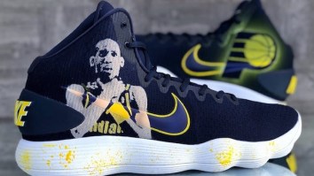 Trevor Booker Gets Custom Sneakers That Features Reggie Miller Doing Choke Taunt Gesture And They Are Amazing