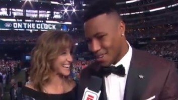 Things Got Awkward When ESPN’s Suzy Kolber Asked A Hesitant Saquon Barkley To Shout Out His Girlfriend On National TV