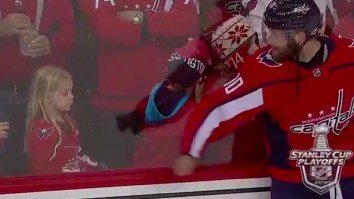 How Big Of A Bro Is Brett Connolly For Making Sure This Little Girl Got A Souvenir Puck At The Caps Game?