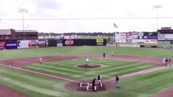 DIII Baseball Pitcher Pukes All Over The Field Before Getting Final Three Outs