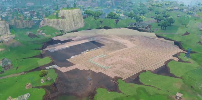 fortnite dusty divot crater filled