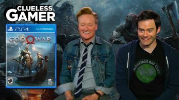 Clueless Gamers Conan O’Brien And Bill Hader Played ‘God of War’ And Somehow They Weren’t Impressed