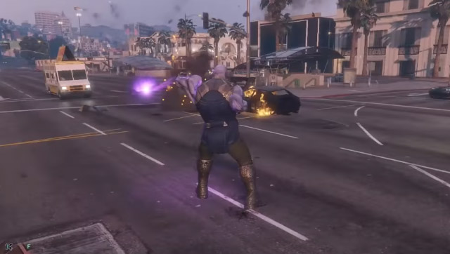 Rocktar Games GTA V' Mod Unleashes Thanos And The Infinity Gauntlet On San Andreas To Wreck All Sorts Of Shit – BroBible