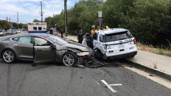 Uh-Oh: Tesla Model-S Crashes Into Police SUV While In Autopilot Mode