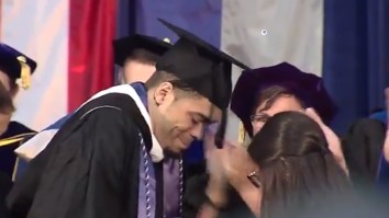 Georgetown Football Player Paralyzed In Game In 2015 Walks Across Graduation Stage To Receive Diploma