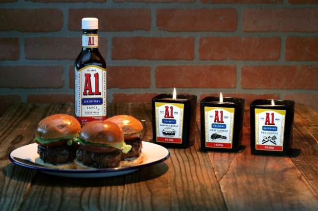 a1 steak sauce meat candle