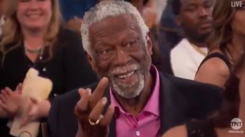 Bill Russell Hilariously Gives Charles Barkley The Middle Finger On Live TV During The NBA Awards