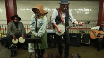 Christina Aguilera And Jimmy Fallon Get Disguised And Perform Aretha Franklin’s ‘Think’ In The NYC Subway