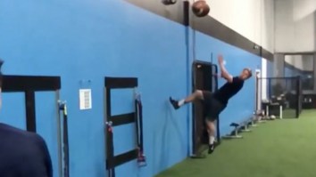 This Insane Backflip Catch Has Me Convinced Trick Shots Should Come To The NFL