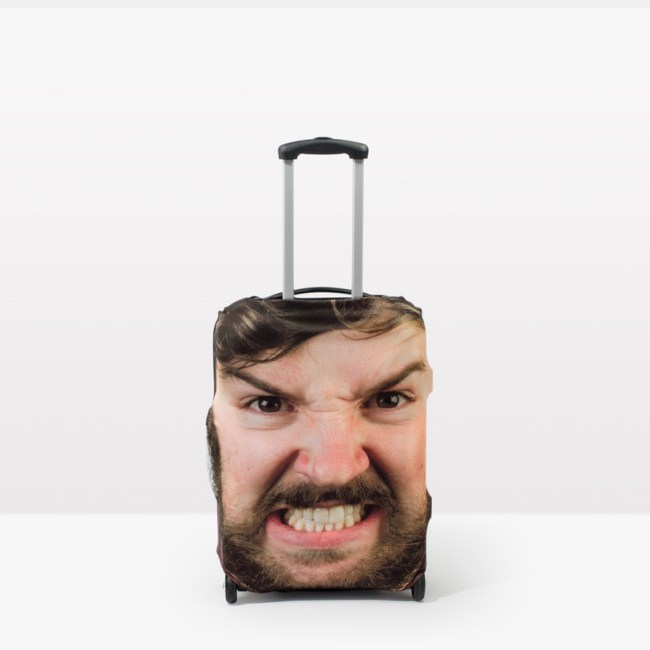 personalized face luggage