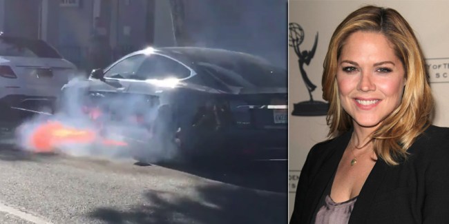 Mary McCormack Video Tesla Fire Flames
