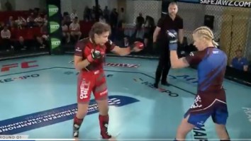 Amateur MMA Fighter Lands A Devastating Knockout Head Kick That’s Being Dubbed ‘The Most Violent Since Holm Vs. Rousey’