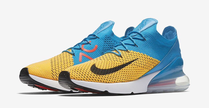 air max 270 flyknit laser orange blue orbit