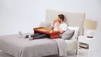 Pizza Box That Transforms Into A Table So You Can Eat Pizza In Bed Is One Of Humanity’s Greatest Triumphs