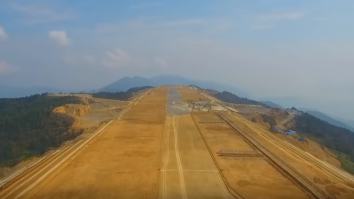 Workers Blow Up Mountaintop To Build Airport 5,900-Feet Above Sea Level