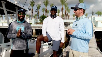 Two NFL Players Go Shark Fishing And Square Off To See Who Can Land The Biggest Sea Monster