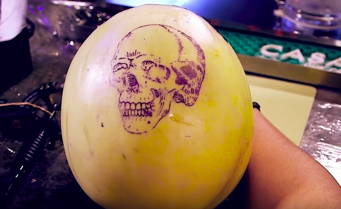 Tattoo Shop In Brooklyn Lets You Practice Tattooing Designs On Melons While  Drinking - BroBible