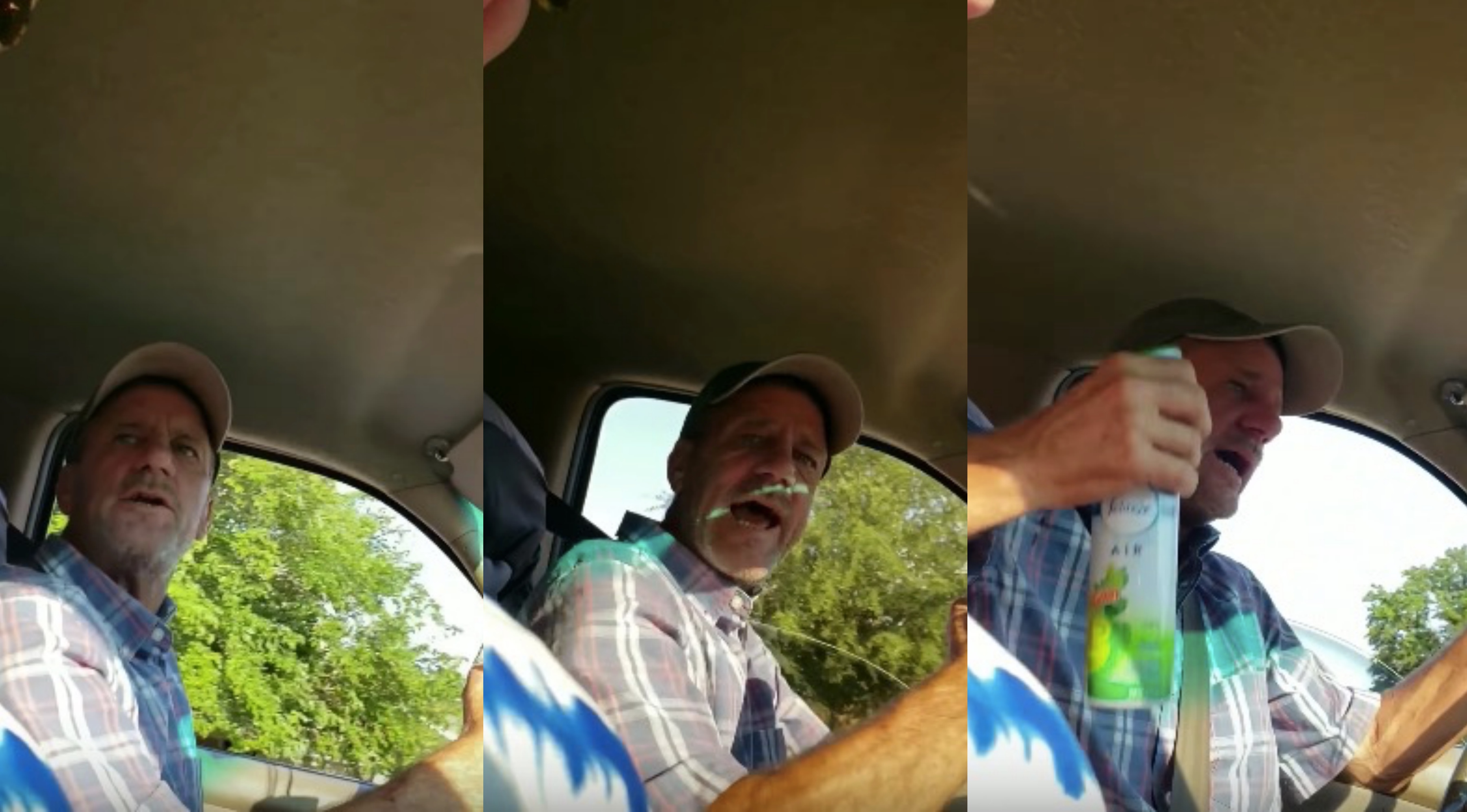 Dad Has Amazingly Profane Reaction To 'Liquid Ass Fart Spray' Prank In The  Car - BroBible