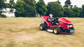 Watch Honda’s Fire-Breathing Mean Mower V2 Race At 150 MPH