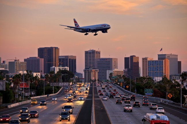 Plane Lands San Diego Airport