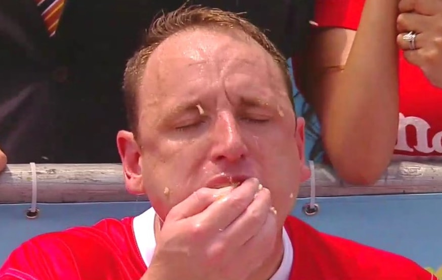 Joey Chestnut OBLITERATES The 'Competition,' Sets New Nathan's Famous Hot Dog Eating Contest Record