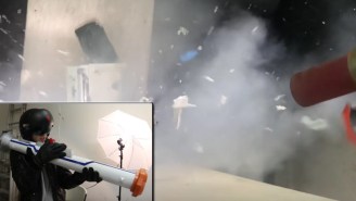 You REALLY Do NOT Want To Get Hit By This NERF-Style Bazooka That Fires Pool Noodle Rockets