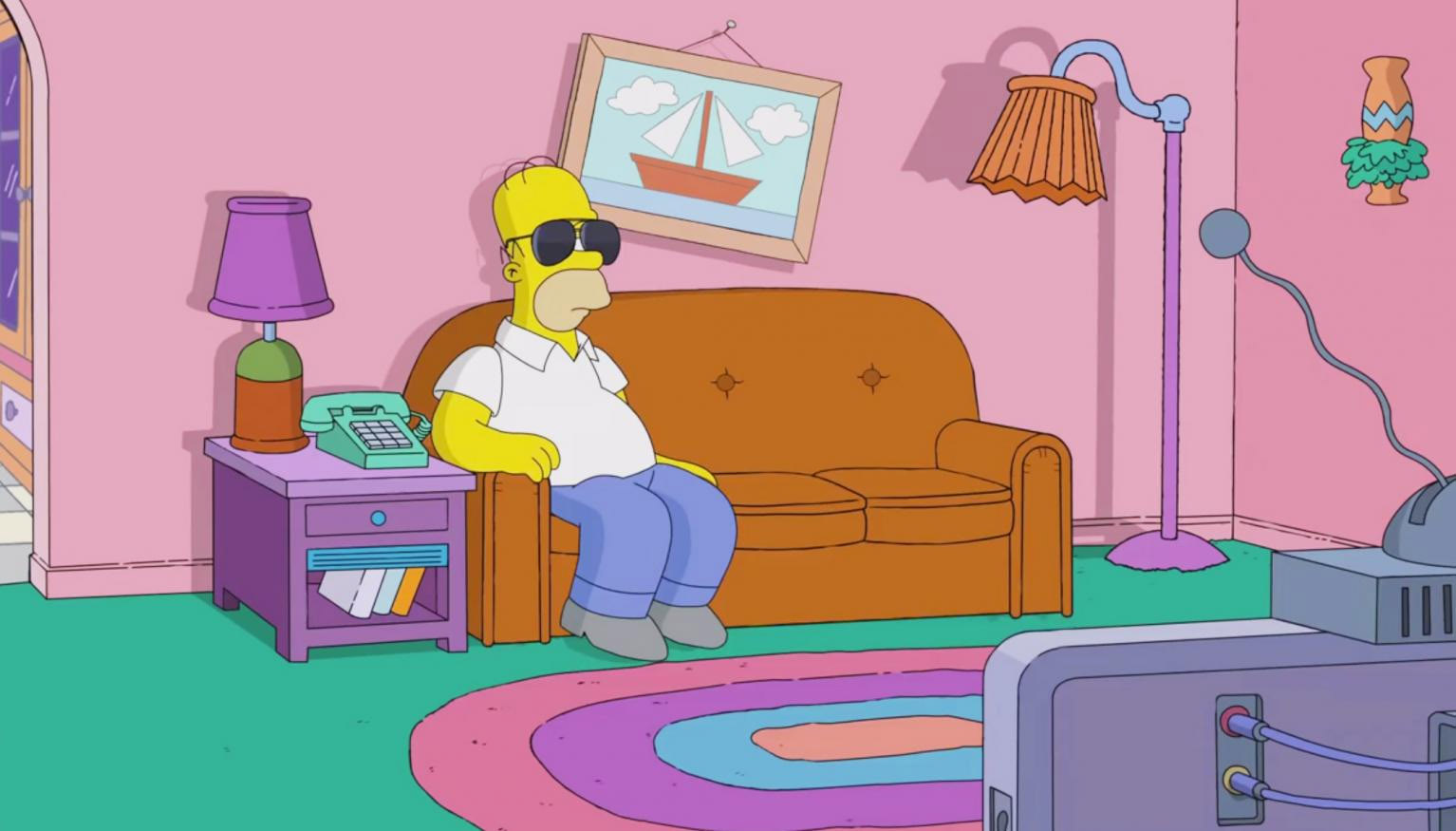 the simpsons living room