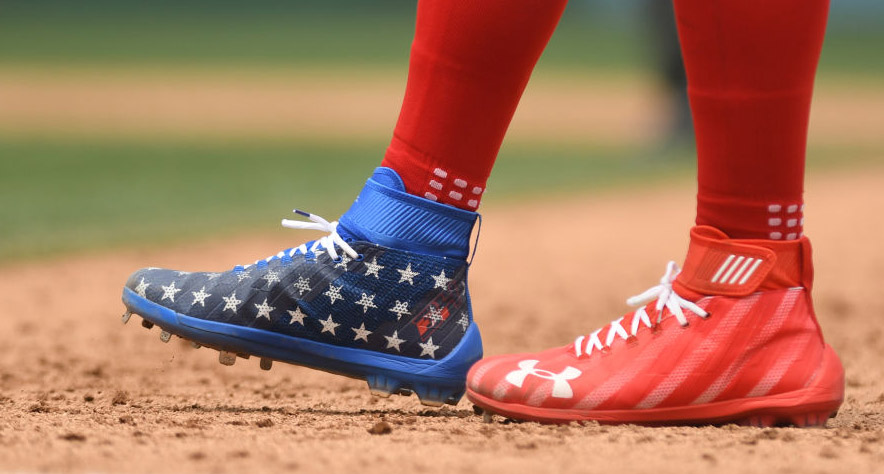 Bryce Harper's Special Under Armour 'Harper 3' Cleats For The 4th of July Are Patriotic AF