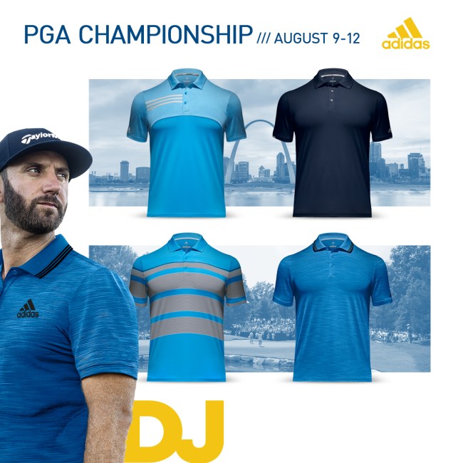 adidas Golf Scripting Apparel 2018 PGA Championship D Johnson