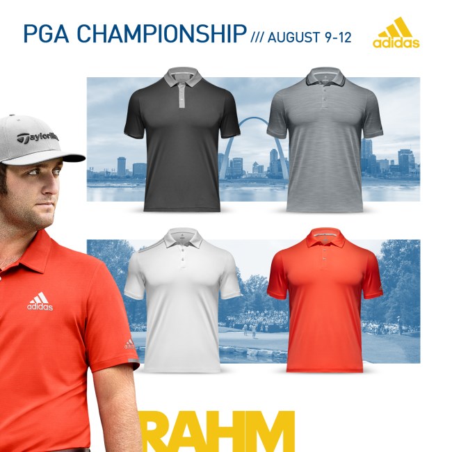 adidas Golf Scripting Apparel 2018 PGA Championship Rahm