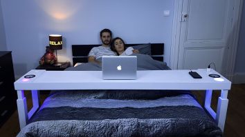 This Overbed Table That Is Blowing Up On Kickstarter Will Make You Never Want To Leave Your Bed