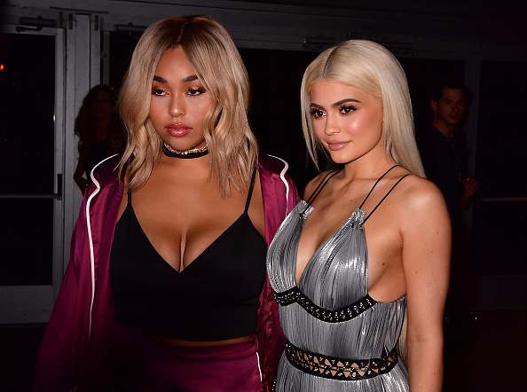 Jordyn Woods and Kylie Jenner attend the Alexander Wang show during New York Fashion Week at Pier 94 on September 10, 2016 in New York City.  (Photo by James Devaney/GC Images)
