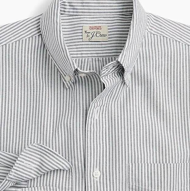 slim american pima cotton oxford shirt with mechanical stretch