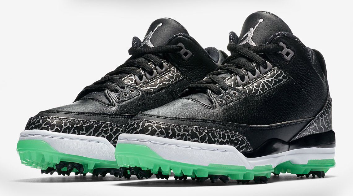 Nike Just Dropped Some New Black And Green Glow Air Jordan 3 Golf