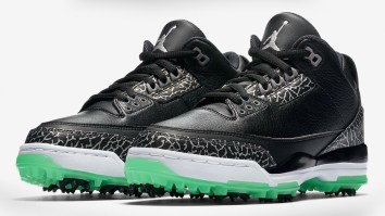 Nike Just Dropped Some New Black And Green Glow Air Jordan 3 Golf Shoes, But They’re Going Fast
