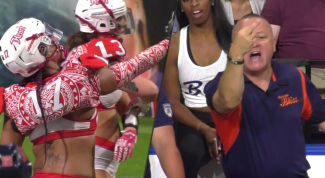 Legends Football League Coach Player Yelling